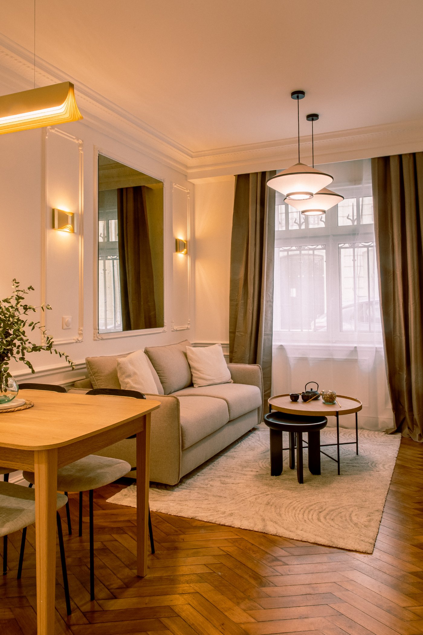 Salon, appartement haussmannien à Paris — LADD architecture d'intérieur